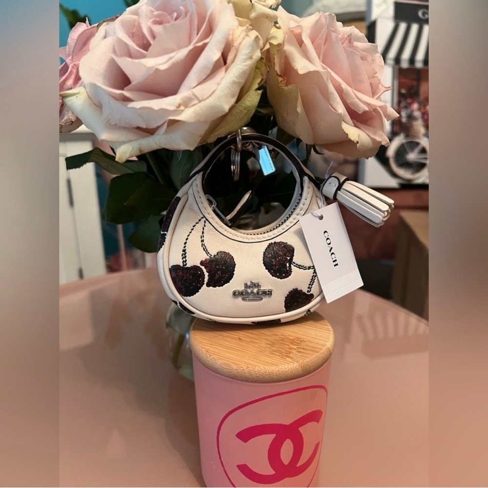 Coach Carmen Bag Charm with Cherry Print NWT - Picture 6 of 6